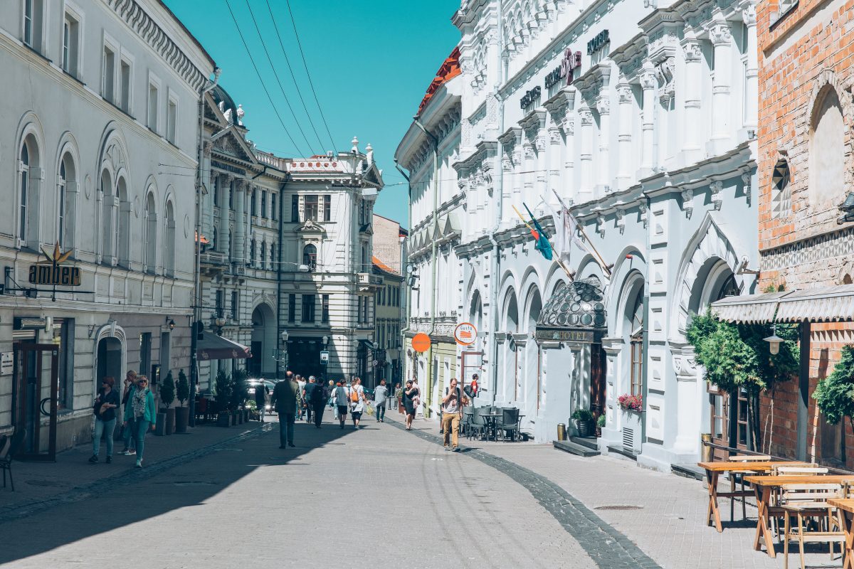 On the way to The Gates of Dawn, in the old town of Vilnius