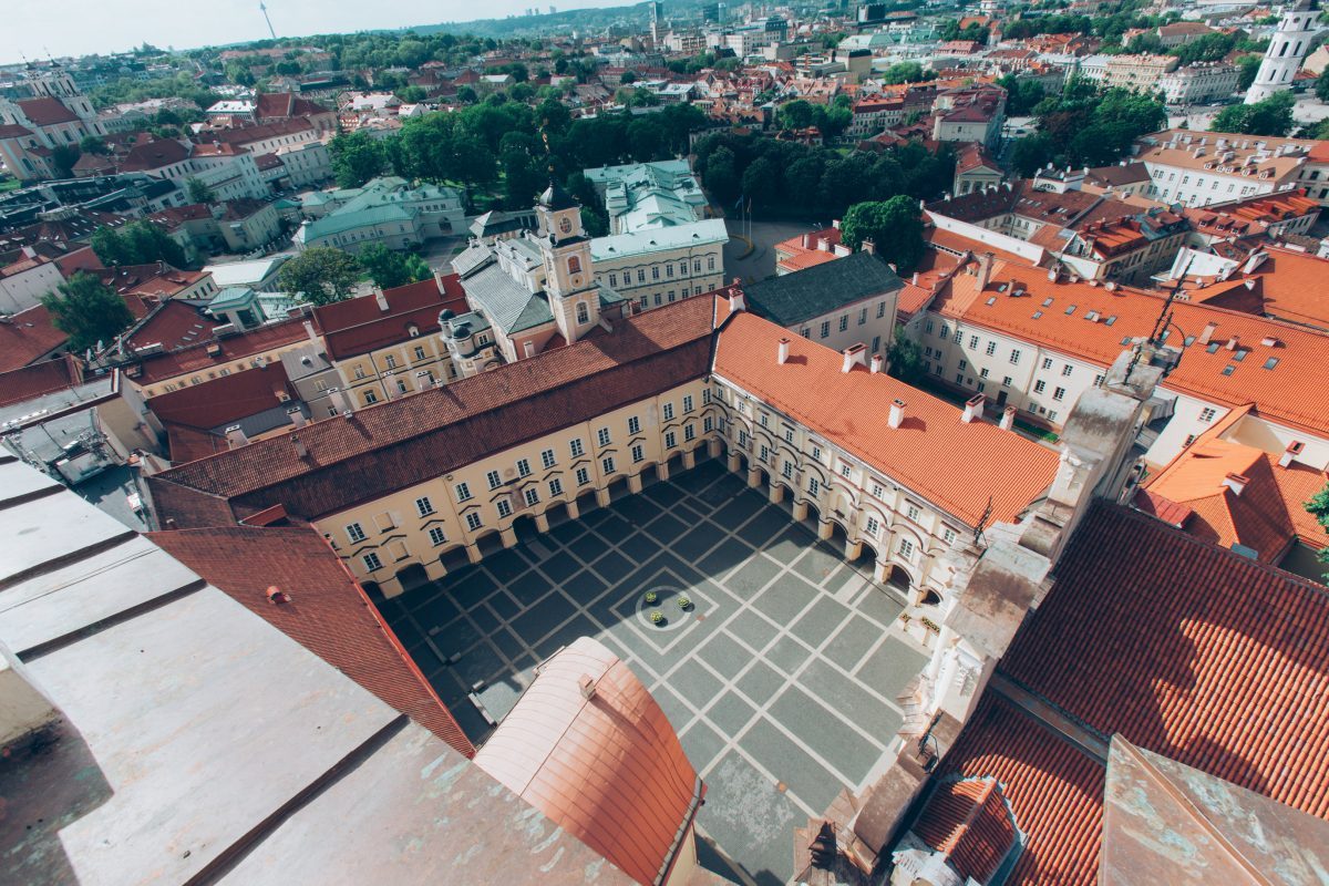 View over the old town from the University's St. Johns' Church Bell Tower