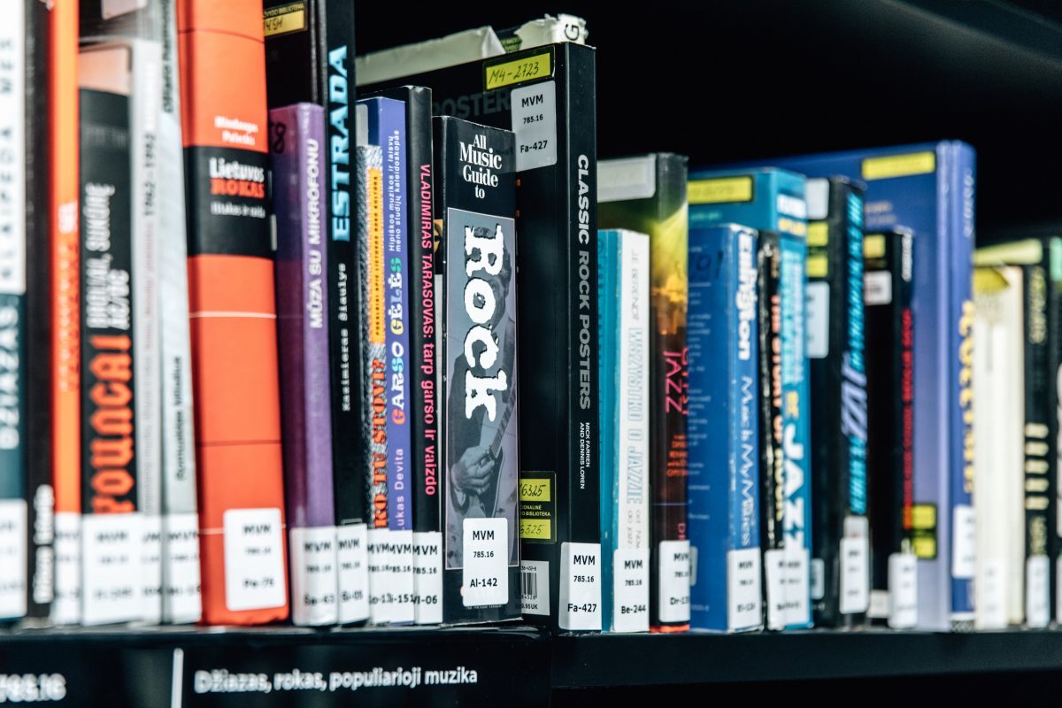 Book shelf at the national library in vilnius