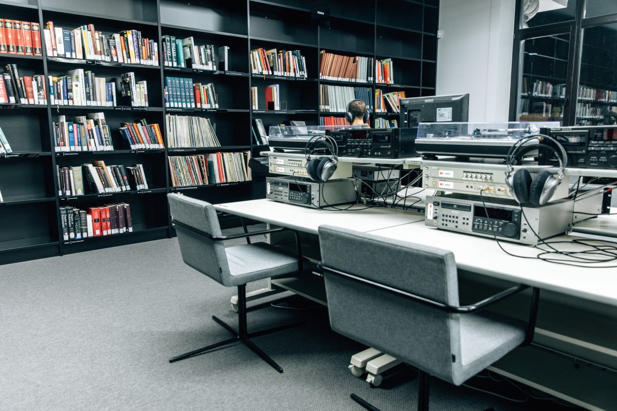 Music room at the library in Vilnius