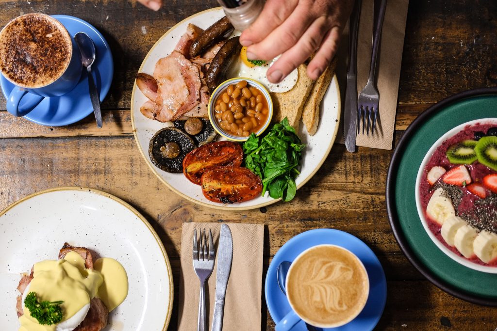 healthy and hearty brunch