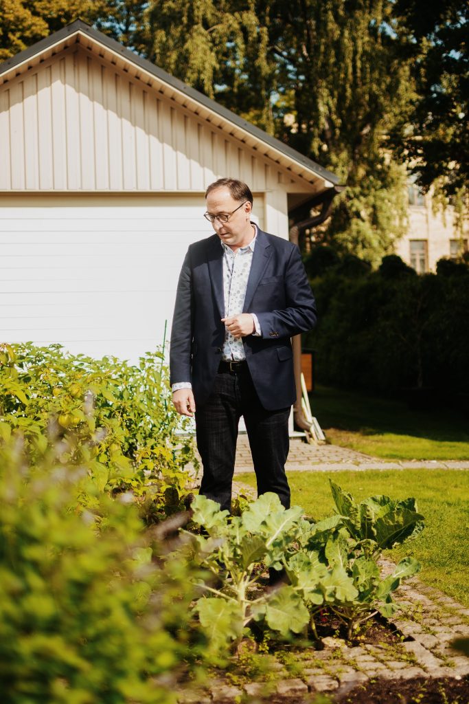 US Ambassador Robert Gilchrist in Lithuania US Ambassador next to his garden in Vilnius